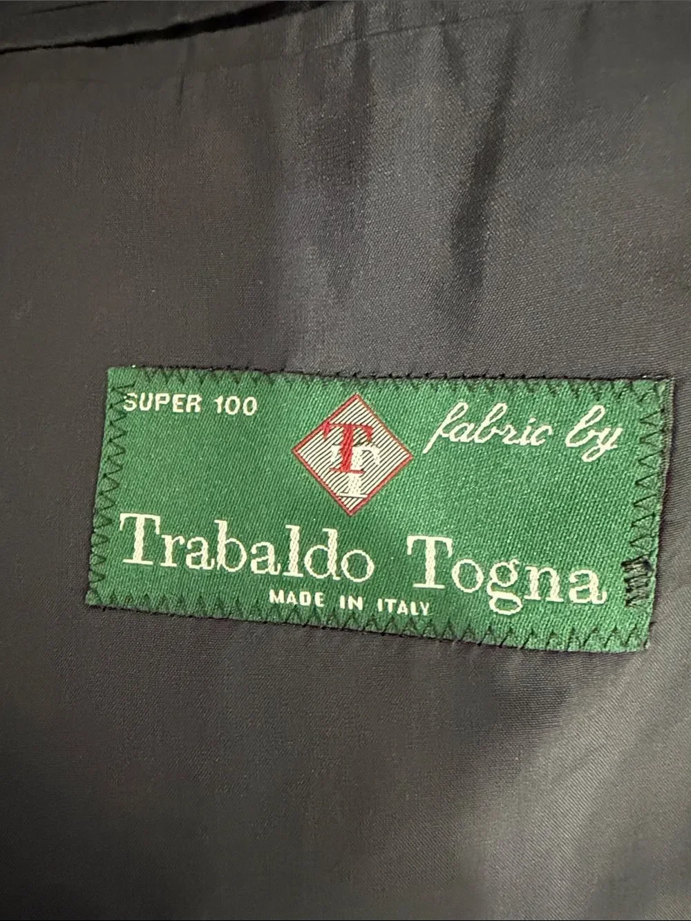 Trabaldo Togna Vito Rufolo Double Breasted Wool Blazer Jacket 41R Navy Blue